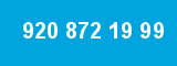 920 872 19 99 920 872 19 99